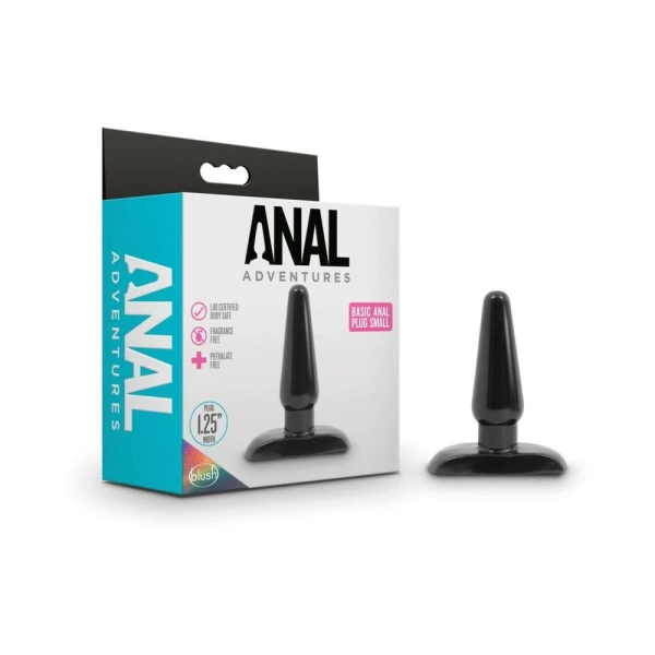 Anal Adventures - Basic Anal Plug - Small - Black