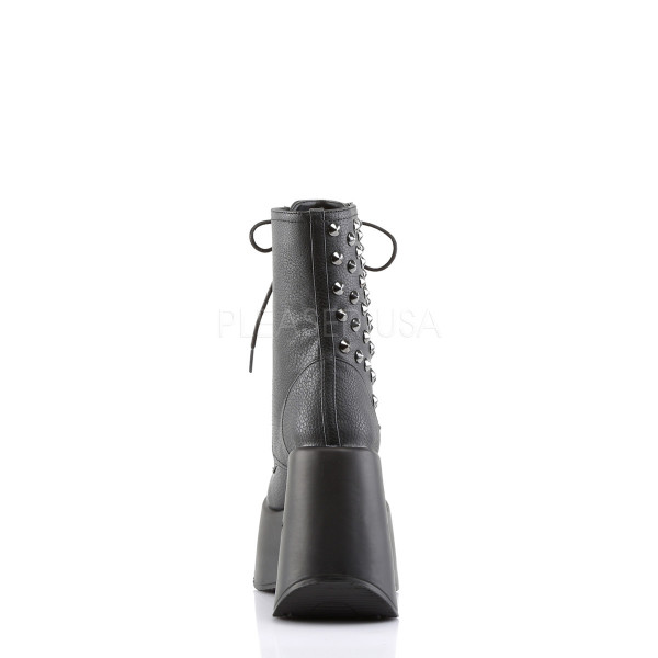 5 inches Star Cutout Wedge PF Ankle Boot w/Side Zippers & Studs — image 4 of 4