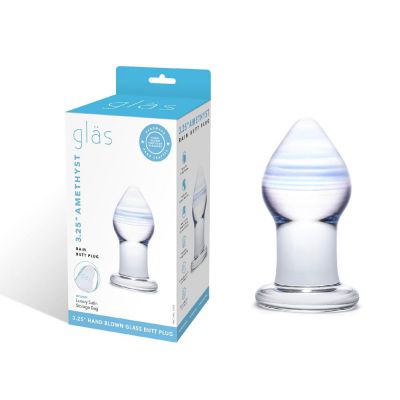 Glas Amethyst Rain Glass Butt Plug Dildo