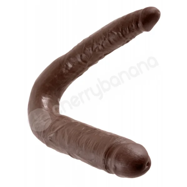 King Cock Brown U-shaped Large Double Trouble Dildo