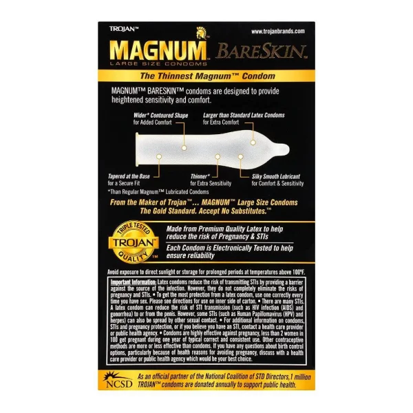 Trojan Magnum Bareskin Condoms | LARGE Ultra-Thin — image 4 of 6