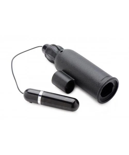 Lightning Stroke Silicone Stroker With Vibrating Bullet