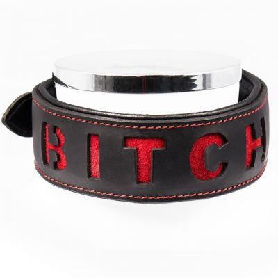 Bondara Yo Bitch Saddle Leather Collar