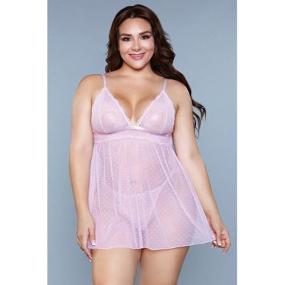 Hailey Babydoll Plus Size Lavender 1XL