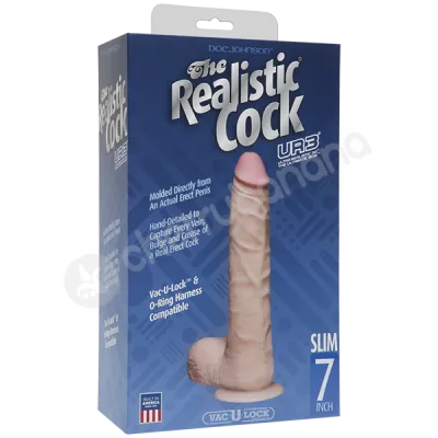 The Realistic Cock Slim Flesh 7 Dildo With Balls