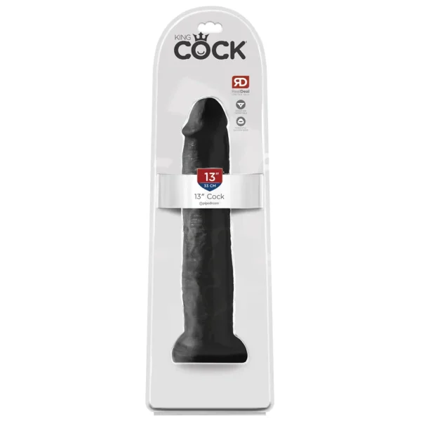 King Cock 13" Suction Cup Dildo - Black