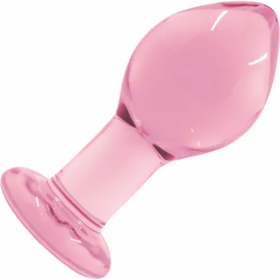 Crystal Glass Large Butt Plug by NS Novelties Pink