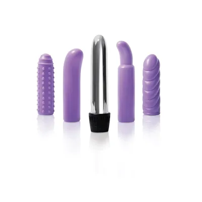 Evolved Multi sleeve Vibrator Kit Purple 5 Inch