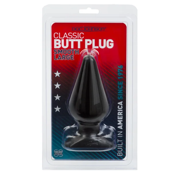 Doc Johnson Classic Butt Plug - Large Black