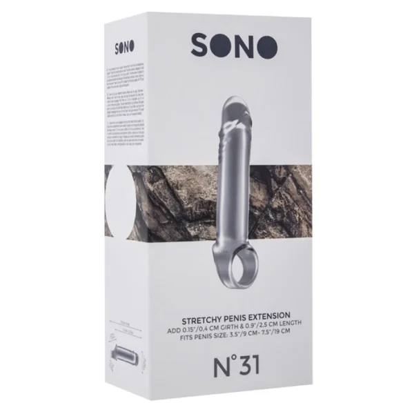 N031 STRETCHY PENIS EXTENSION BLACK SONO