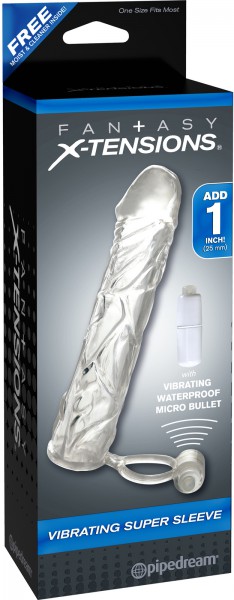 Pipedream Vibrating 6" Super Sleeve with Ball Strap