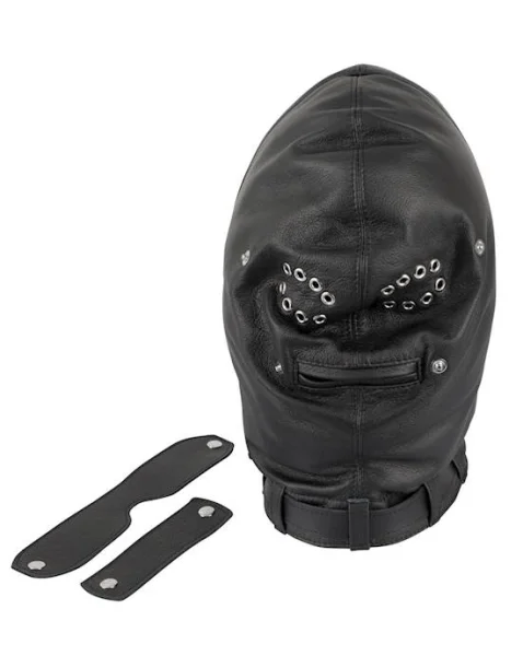 Leather Isolation Mask - Black