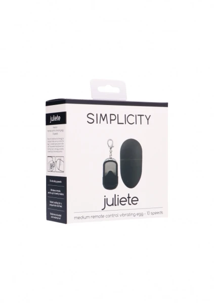 JULIETE remote control vibrating egg -Black