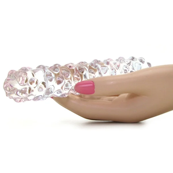 Gläs Purple Rose Nubby Glass Dildo