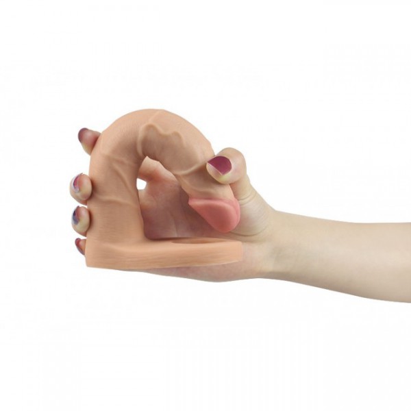 Ultra Soft Vibrating Double Penetrator Cock Ring