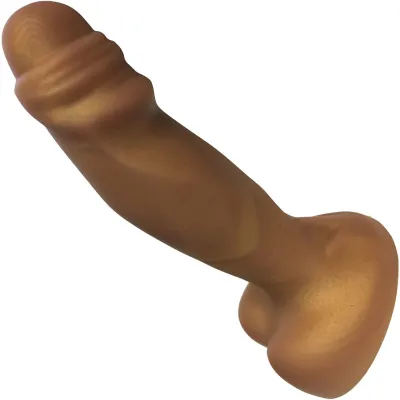 Hole Punch Chewie Silicone Dildo Gold