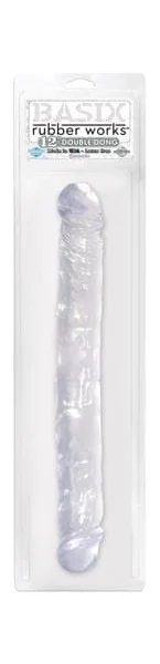 Basix Rubber Works 12 Inch Double Dong - Clear