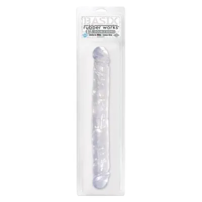 Basix Rubber Works 12 Inch Double Dong Clear
