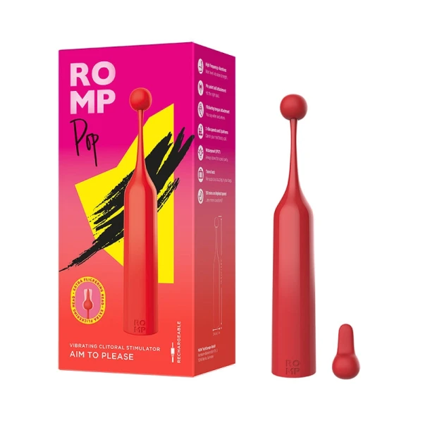 ROMP Pop Rechargeable Waterproof Vibrating Pinpoint Clitoral Stimulator