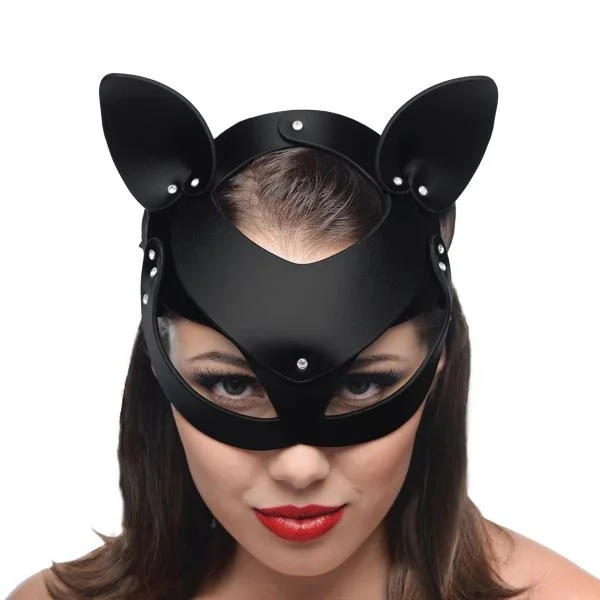 Bad Kitten Leather Cat Mask Black O/S — image 5 of 8