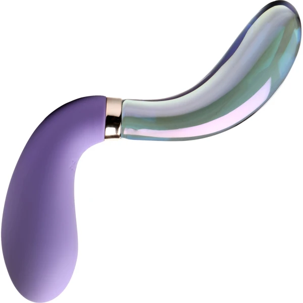 Prisms Pari Dual Ended Wavy Silicone and Glass Vibe