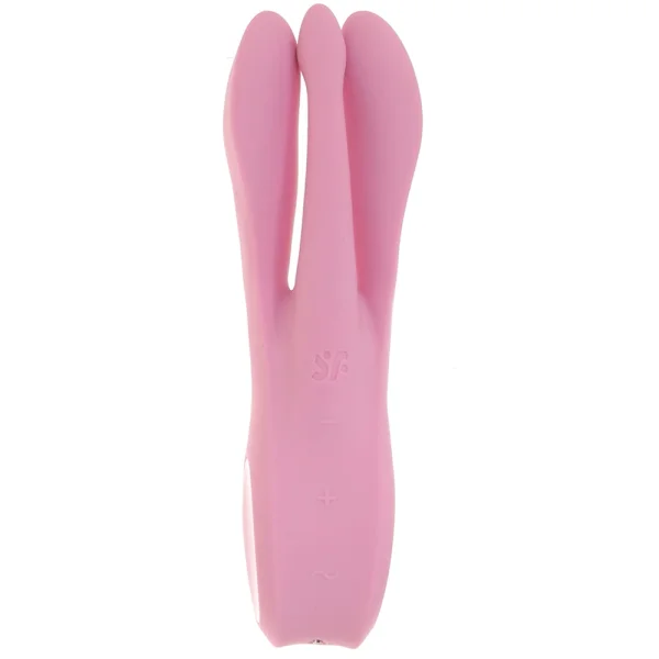 Satisfyer Threesome 1 Rechargeable Waterproof 12-Function Dual Stimulation Vibrator - Pink