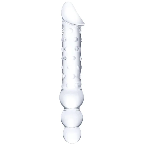 gläs 12 Inch Double Ended Beaded Dildo