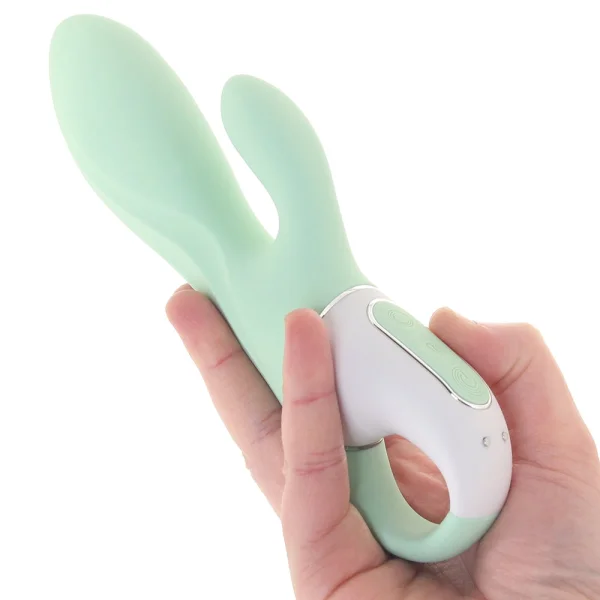 Satisfyer Air Pump Bunny 5+ Inflatable App Enabled 12-Function Dual Stimulation Vibrator - Mint