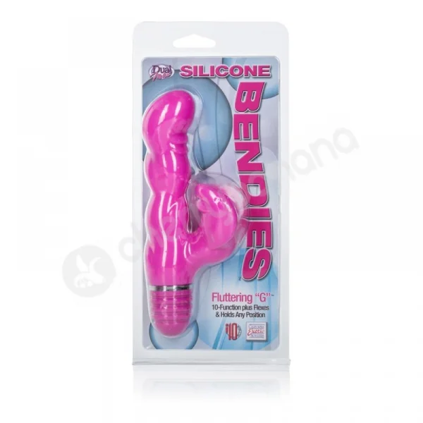 Silicone Bendies Fluttering 'G' Pink Vibrator