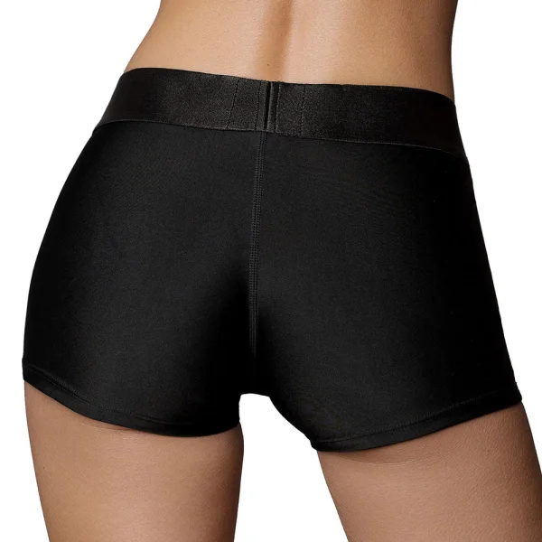 Ouch! Black Vibrating Strap-on Boxer