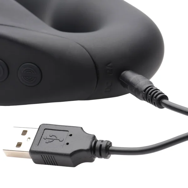 Evoke Super Charged Silicone Vibrating Strapless Strap On By Strap U - Black