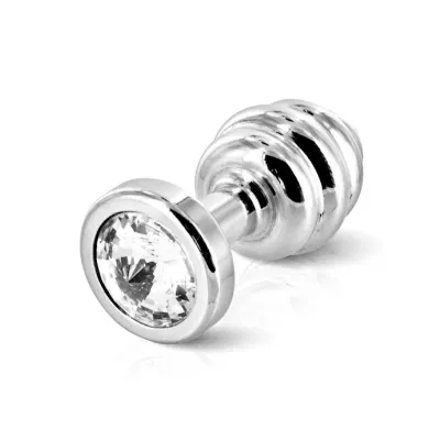 Diogol Ano Butt Plug Ribbed Plated 30 Mm Silver 30mm