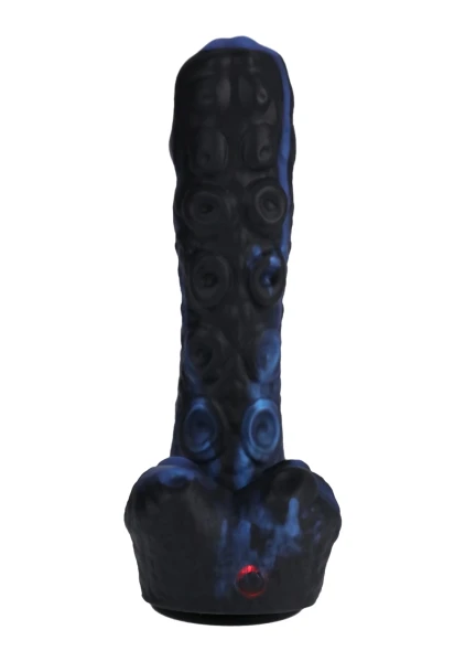 Fort Troff Tendrill Thruster Rechargeable Silicone Mini Fuck Machine Dildo With Balls & Remote - Blue