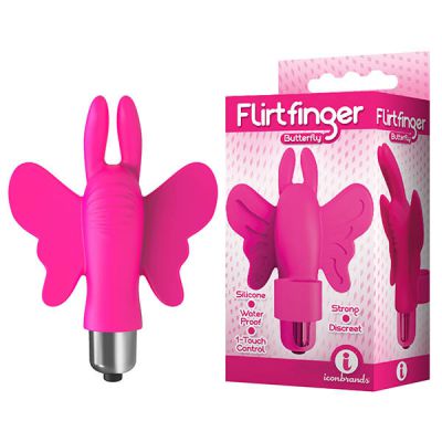 The 9 s Flirt Finger Butterfly Pink Finger Stimulator