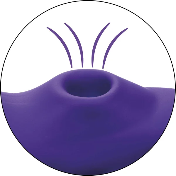 Lock-N-Play Remote Suction Rechargeable Silicone Panty Teaser With Remote By CalExotics - Purple