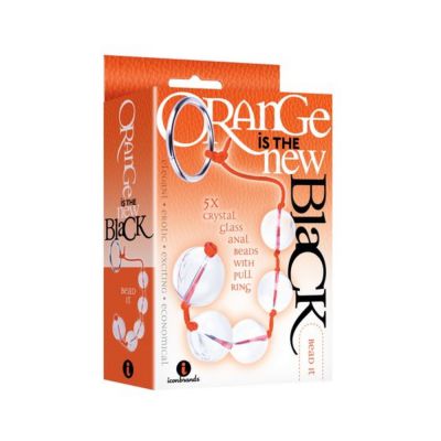 Orange Is The New Black Bead it 5X Glass Anal Beads