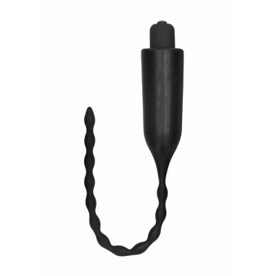 E Stimulation Vibrating Urethral Sounding Plug Black