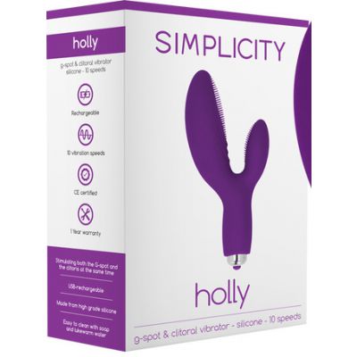 HOLLY G Spot Clitoral Vibrator Purple