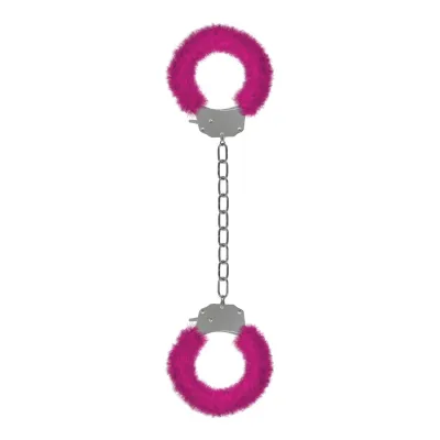 Pleasure Legcuffs Furry Pink