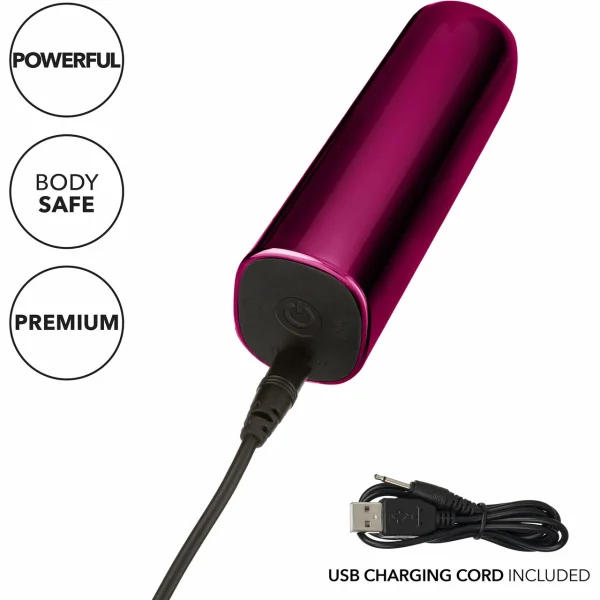 Glam Supercharged Waterproof Rechargeable Power Bullet By CalExotics - Pink