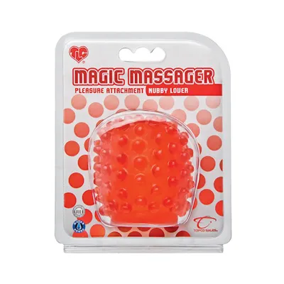 Tlc Magic Massager Pleasure Attachment Nubby Lover Red