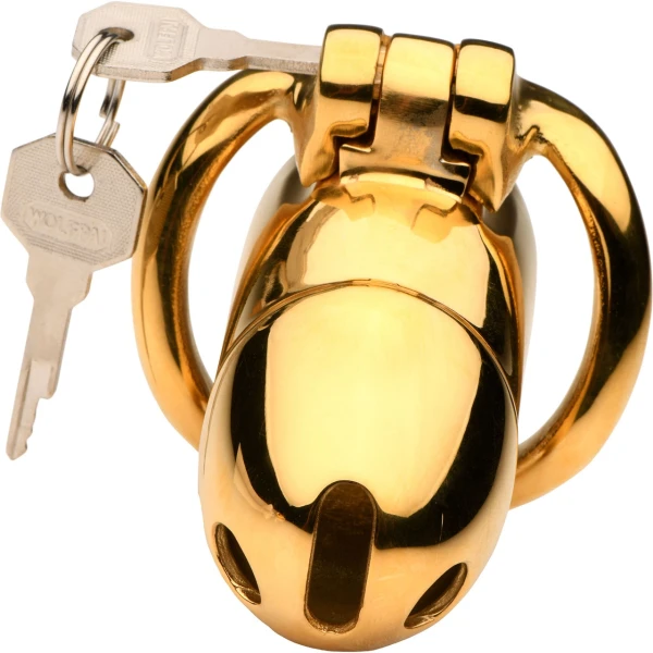 Master Series Midas Gold Plated Chastity Cage