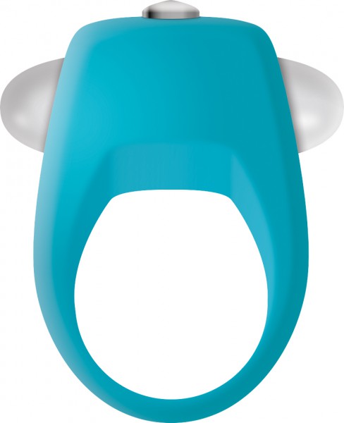 Teal Tickler Vibrating Cock Ring