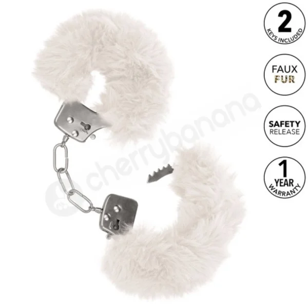 Calexotics Ultra Fluffy White Furry Cuffs