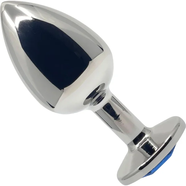 Pretty Plugs Heliotrope Crystal And Stainless Steel Butt Plug - Large