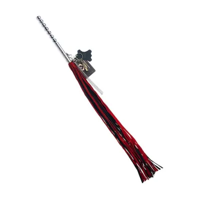 Bound X Suede Flogger With Metal Handle And Chain