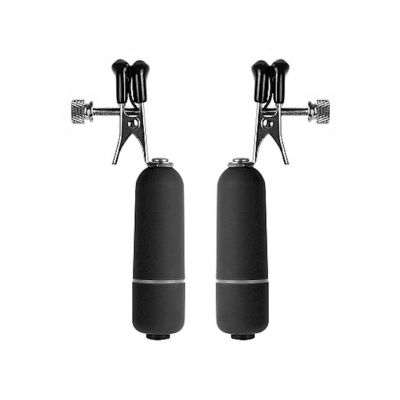 Vibrating Nipple Clamps Black Black