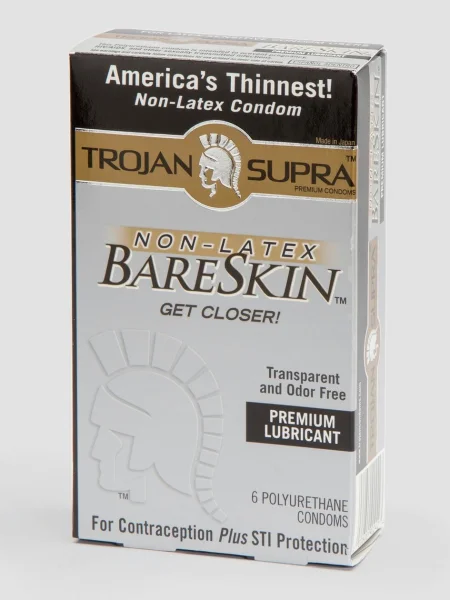 Trojan Supra Non Latex Polyurethane Condoms (6 Count)