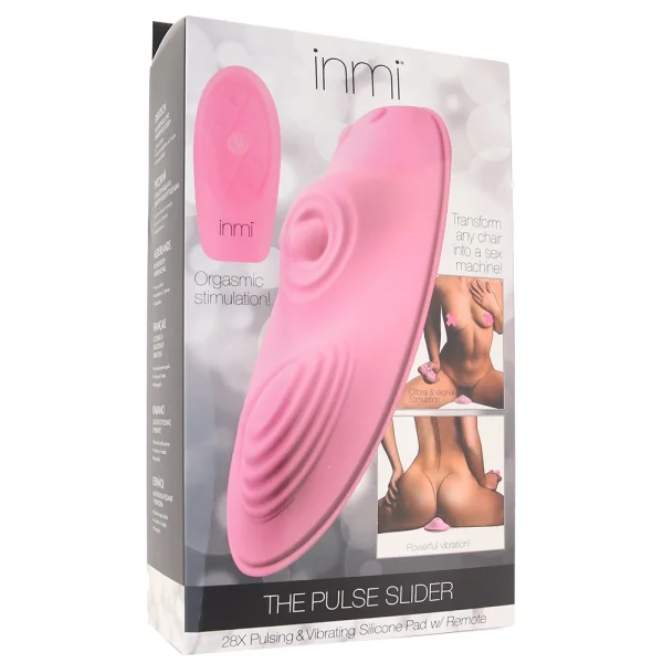 Inmi The Pulse 28X Pulsing & Vibrating Silicone Waterproof Rechargeable Grinder With Remote - Pink