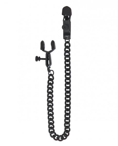 Spartacus Adjustable Alligator Nipple Clamps w/ Black Chain